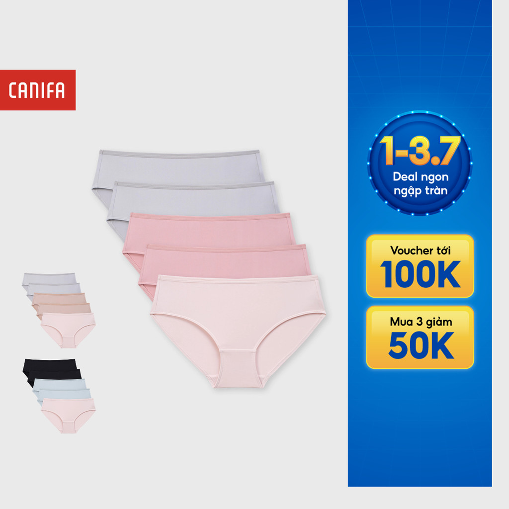 Combo 5 quần lót nữ CANIFA co giãn mềm mại thoáng khí 6US26A001
