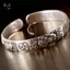 Retro s Pixiu Charms Vòng Tay Nam Bạc 925 Thiết Kế Đơn Giản Phong Cách Trung Hoa Độc Đoán Mở Lắc Tay Trang Sức EMKK
