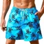 GAHL Hawaii Hoàng Hôn Phong Cảnh 3D In Quần Short Đi Biển Nam Virus Biển Họa Tiết Rùa Ván Lướt Quần Short Mùa Hè
