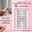 Lông mi giả uốn cong C tự nhiên 10-14mm Sợi tổng hợp màu đen hỗn hợp cho đám cưới dự tiệc hàng ngày