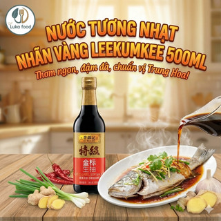 Nước Tương Nhạt Lee Kum Kee 500ml - Xì Dầu Giảm Muối Cho Bé Ăn Dặm & Người Ăn Kiêng, Lên Men Tự Nhiên Vị Ngọt Dịu