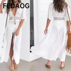 FEDAOG Bikini Cover Ups, Ren Viền Sâu Cổ Chữ V Đi Biển Che, Gợi Cảm Trước Nhẹ Sheer Đồ Bơi Che Đi Biển Lớp Lớp