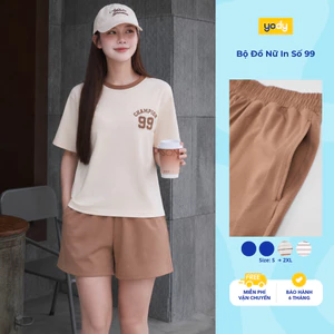 Bộ đồ nữ YODY set quần short áo thun cotton thoáng mát, trẻ trung WCST26S016