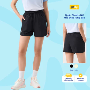 Quần short thể thao nữ YODY quần đùi chất gió nhăn, dáng suông năng động WAJT26S013