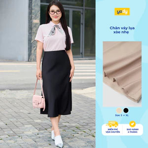 Chân Váy lụa dài YODY Satin thanh lịch WCSK26S107