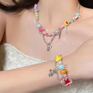 Thời Trang Nhiều Màu Sắc Nơ sel Nelaces Nữ Ngọt Ngào Dễ Thương Vòng Tay Bé Gái Phụ Kiện Trang Sức Dự Tiệc Quà Tặng [Mina]