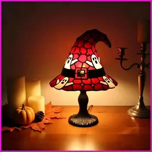 Mũ Phù Thủy Đèn Cho Halloween Gothic Nhựa USB Powered Accent Lights Mũ Phù Thủy Đèn Ngủ Cho Bàn Nhà Sống lyuvn