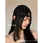 Mofan Handmade Rỗng Mũ Nữ Tua Rua Thời Trang Đính Hạt Baotou Mũ Lạnh Xuân Hè