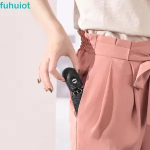 Ô bỏ túi tự động FUHUIOT, Ô gấp đôi chống tia cực tím nhẹ, Công nghệ chống gió Khung hỗ trợ 6 xương dày Di động nhỏ gọn Brolly nữ