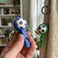 QEARY Bóng Thể Thao Clicker, Mô Phỏng Nhựa 3D In Clicker Bóng Móc Khóa, Túi Mặt Dây Chuyền Ngộ nghĩnh Bóng Đá Mini Cảm Giác Clicker Đồ Chơi Tặng