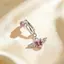 PNPIA- Giả Bụng Nút Nhẫn Trái Tim Nơ Kẹp Trên Xuyên Trang Sức Thời Trang Không Xuyên Rốn Nhẫn Dành Cho Nữ Quà Tặng Ý Tưởng