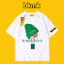 BKMK Tide Print Teen Nam Nữ Tay Ngắn Xù Đẹp Trai 100% Cotton Cao Cấp Rời Đa Năng Top Cặp Đôi 0704