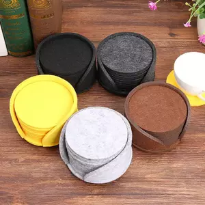 10 Cái / bộ Đế Lót Ly Nỉ Tròn Bảo Vệ Bàn Ăn Đế Lót Ly Chịu Nhiệt Trà Cà Phê Uống Nóng Cốc Placemats