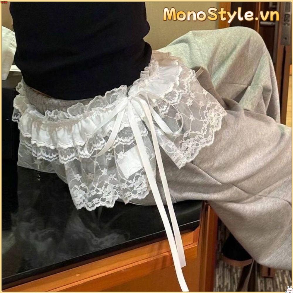 Váy MonoStyle Ren Xù Thêu Hoa, Phối Quần jean Cho Style Y2K