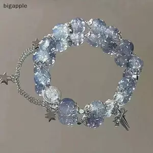 Bigapple Ngôi Sao Mặt Dây Chuyền Pha Lê Đính Hạt sel Vòng Tay Nữ Bé Gái Trang Sức Thời Trang Quà Tặng RDG