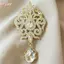 HFSHY Sang Trọng Vintage Pha Lê Thổ Cẩm Vàng Mạ Bạc Không Phai Màu Lapel Pin Cho Nữ Cưới Dạ Hội Đầm Phụ Kiện VN