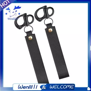 2 Chiếc Mặt nạ Còng tháo nhanh có tay cầm bằng da cho lính cứu hỏa, Còng thép không gỉ 316 lớp biển để gian lận