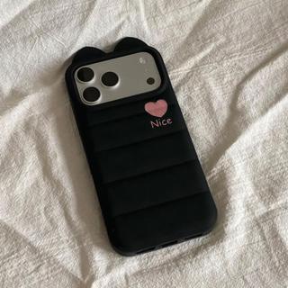 Trái tim màu đỏ nhạt Đối với trường hợp iPhone 17pro iphone16/15/14 lỗ lớn 13/12/11 mới