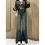 Quần Jean Cao Cấp loe Mỹ Retro Rửa Quần Denim Nữ Đau Khổ