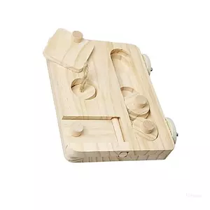 Trạm cho chim tương tác hàng đầu với đồ chơi xếp hình di động và ngăn vẹt Nền tảng tìm kiếm thức ăn Đế chơi