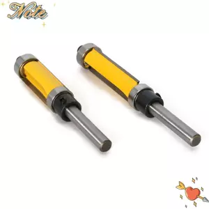 Máy cắt phay NOTE1, Thân 6mm / 6.35mm với Bit định tuyến vòng bi trên và dưới, Dụng cụ cắt tỉa vòng bi đôi chất lượng cao Dụng cụ chế biến gỗ