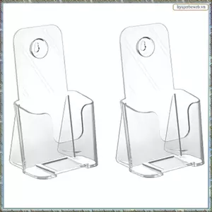 Giá đỡ tài liệu Acrylic Thiết kế lưng nghiêng, Giá đỡ hiển thị trong suốt, Giá đỡ bàn bằng nhựa Giá đỡ ký hiệu 2 gói