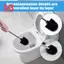 Bàn chải vệ sinh phòng tắm WC thay thế bằng thép không gỉ Đầu đen