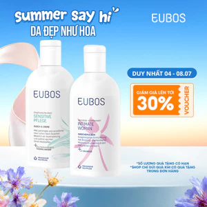 Combo Chăm Sóc Dịu Nhẹ Dung Dịch Vệ Sinh Phụ Nữ EUBOS Intimate Woman Và Sữa Tắm Cho Da Khô, Nhạy Cảm 200ML