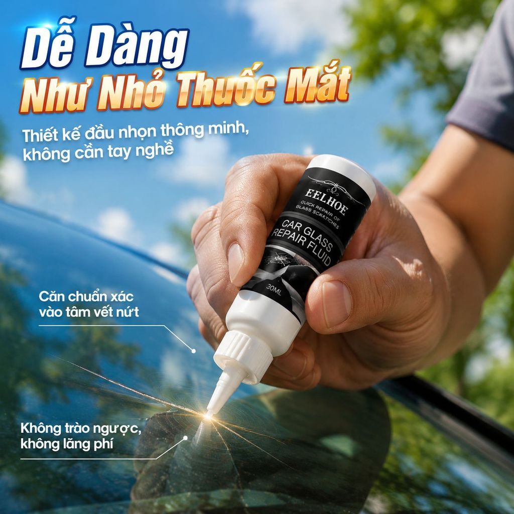 🔥Giá sốc🔥Keo dán sửa chữa vết nứt kính chắn gió ô tô / keo dán sửa chữa kính / keo dán hàn kính ô tô/Bộ dụng cụ sửa chữa kính chắn gió ô tô / dung dịch sửa chữa vết nứt kính