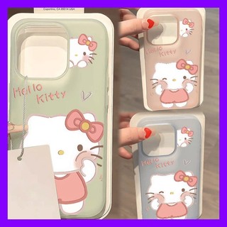 Ốp lưng mờ trong Hello Kitty hồng phong cách INS trẻ trung cho iPhone 17 16 15 14 13 11 12 Pro Max chống trầy xước bền