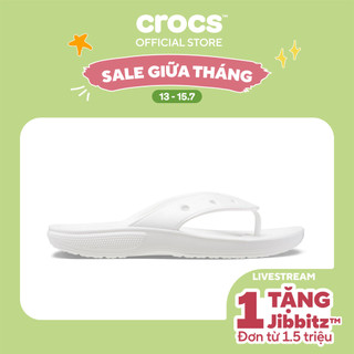 [SẢN PHẨM ĐỘC QUYỀN SÀN TMĐT]Dép Xỏ Ngón Unisex Crocs Classic - White - 207713-100