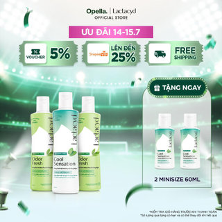 Bộ 1 Chai DDVS Phụ Nữ Lactacyd Cool Sensation 250ml + 2 Chai Lactacyd Odor Fresh 250ml