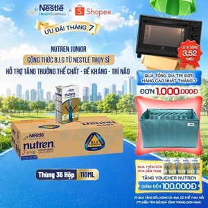 Thùng 36 Hộp Sữa Pha Sẵn NESTLÉ NUTREN JUNIOR Thụy Sĩ Công Thức BIG Tăng Trưởng 110ML