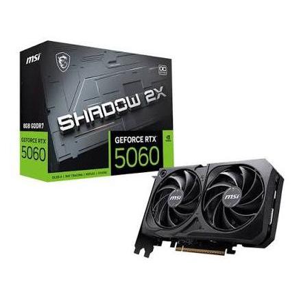 [NEW FULL VAT]Card màn hình MSI SHADOW NVIDIA GeForce RTX 5060 2X OC 8GB GDDR7, 3840 CUDA, 550W New Bảo hành chính hãng | BigBuy360 - bigbuy360.vn