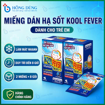 Miếng dán hạ sốt cho trẻ em KoolFever - nhập khẩu chính hãng Nhật Bản đủ hoá đơn