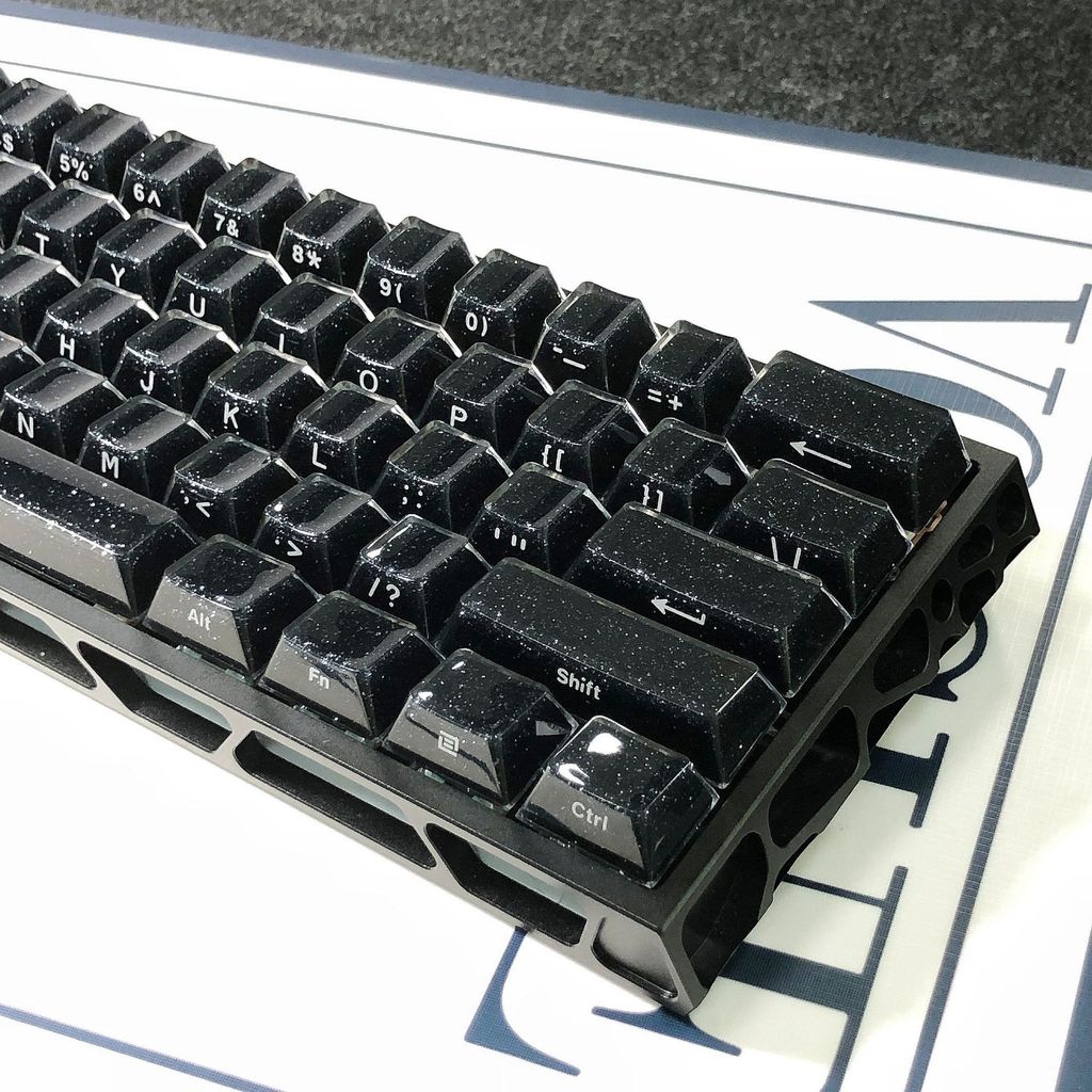 120 Phím Đầy Sao Pha Lê Đen Jelly PBT Keycap Double Shot PC Keycaps Cho Bàn Phím Cơ | BigBuy360 - bigbuy360.vn