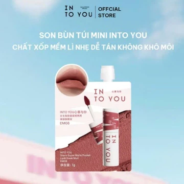 Son bùn Into You dạng gói 1g có chất son mềm mịn, nhẹ môi, lâu trôi | BLINK BEAUTY