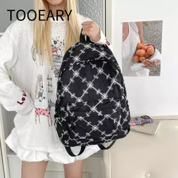 Ba lô đựng Laptop TOOEARY, Ba lô thêu nơ thiết kế nhẹ, Ba lô du lịch đa năng dung tích lớn thông thường Ba lô du lịch phiên bản Hàn Quốc dành cho bé gái tuổi Teen