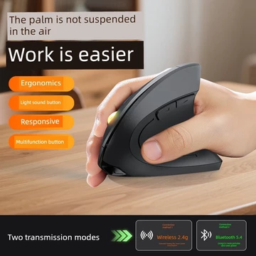 chuột không dây bluetooth chuột không dây silent Chuột không dây tiện dụng Tay cầm dọc có thể sạc lại dọc Văn phòng Tắt tiếng Máy tính xách tay Máy tính để bàn Chuột máy tính