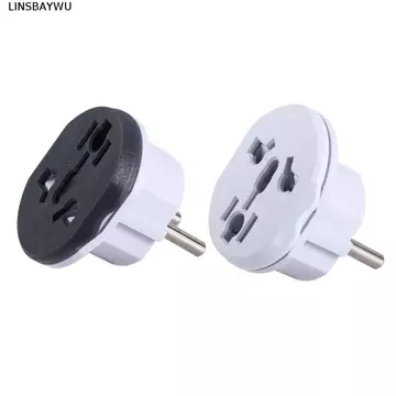 LINSBAYWU Cắm Điện Adapter Ổ Cắm Tường Điện Đa Năng Châu Âu Cắm 2 Vòng Pin Ổ Cắm Điện Cắm Cắm Bộ Chuyển Đổi Phích Cắm EU