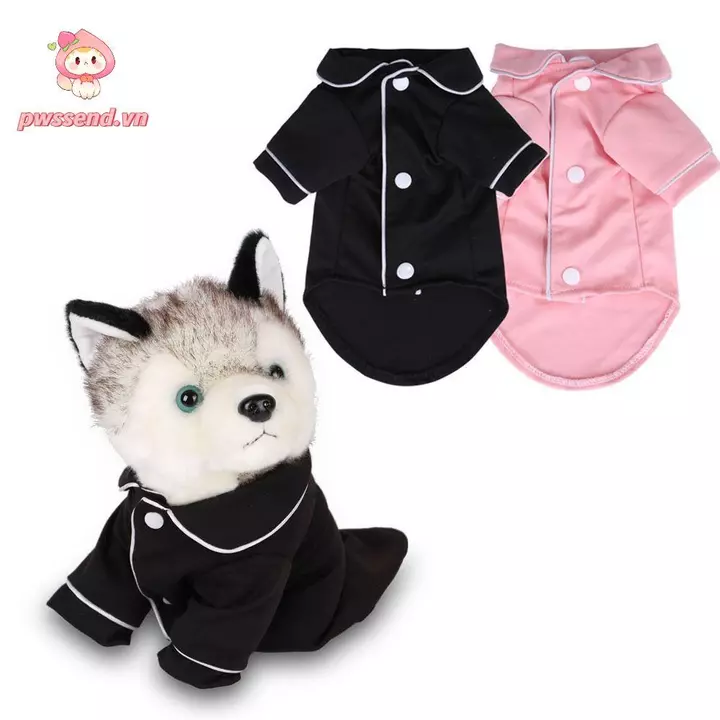 Bộ đồ ngủ thú cưng PWSEND, Bộ đồ ngủ cho mèo sành điệu mềm mại, Bộ đồ ngủ cho chó thoáng khí nhẹ