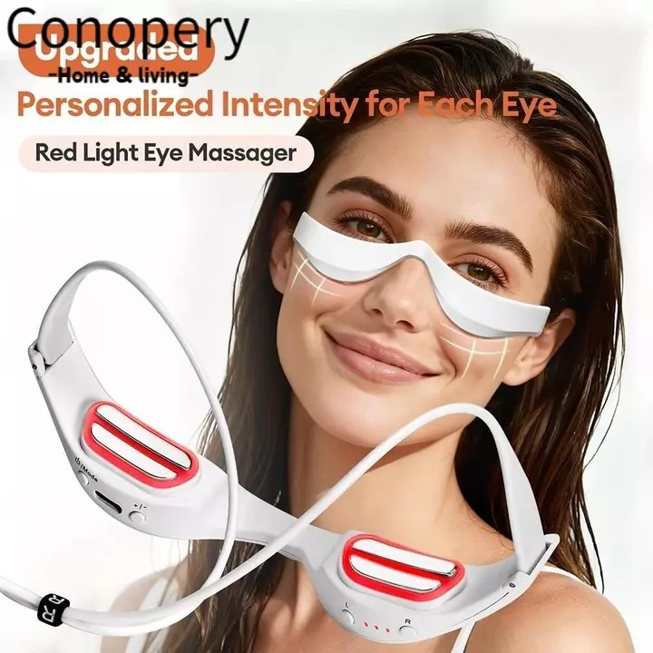 Máy mát xa mắt CONOPERY, Máy mát xa mắt dưới mắt bằng điện EMS, Nâng cấp liệu pháp ánh sáng đỏ Giảm mệt mỏi mắt Máy chăm sóc mắt Giảm mệt mỏi
