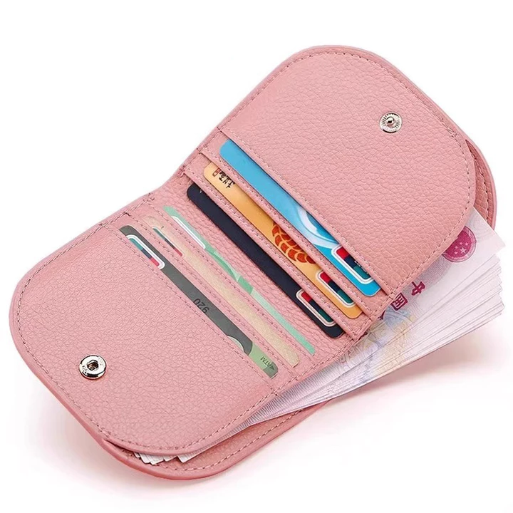 ví nữ cute ví nữ mini cầm tay Ví siêu mỏng Nữ Ngắn Nhỏ Có Thể Gập Lại Họa Tiết Da Thật Chính Hãng Dây Kéo Mini Ví Đựng Tiền Xu Mỏng Ví Đựng Thẻ Nhỏ – 6