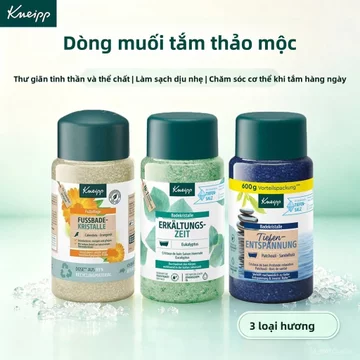 Muối tắm ngâm chân Kneipp Đức tinh dầu thực vật spa 600g, muối ngâm bồn thư giãn toàn thân