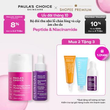 Bộ đôi se khít lỗ chân lông và cấp ẩm Paula's Choice Pro-collagen và Niacinamide 20% 1510-8030