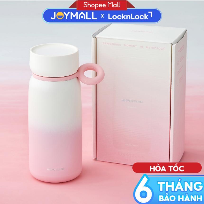 Bình giữ nhiệt LocknLock Metro Studio Sunshine Pink LHC4362PIK 480ml inox 304, có hộp làm quà tặng, chính hãng - JoyMall