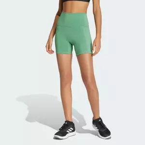 adidas Gym & Training & Weightlifting & Yoga 3 Stripes Studio All Me Booty Short Leggings Women Green KV4682