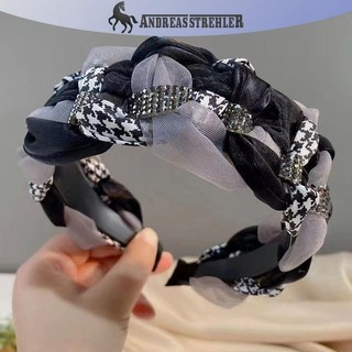 Onetimingfine Thời Trang Ngọt Ngào Retro Tóc Cho Nữ Bé Gái Xoắn Đan Băng Đô Quấn Tóc Nhiều Màu Sắc Dệt Ngọc Trai Rộng Mũ Phụ Kiện Tóc VN