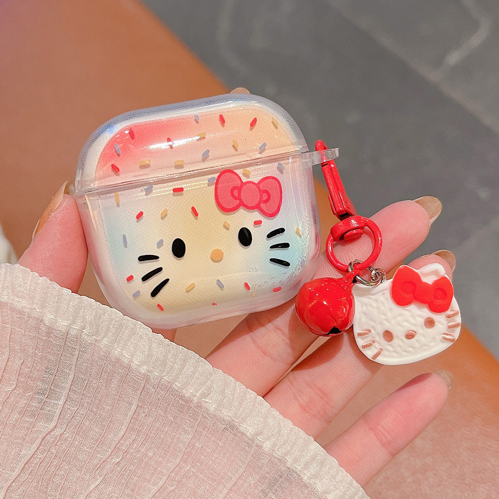 Vỏ Cat Butterfly Fish + Mặt dây chuyền cho AirPods Pro3 4 / 3 / 2 / 1 Vỏ tai nghe Pro Pro2