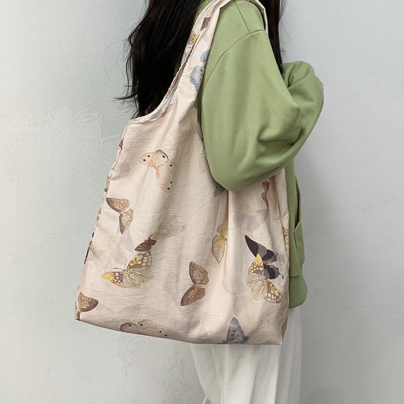 Túi đeo vai nữ cotton nguyên chất phong cách cổ xưa in phong cách Trung Quốc mới